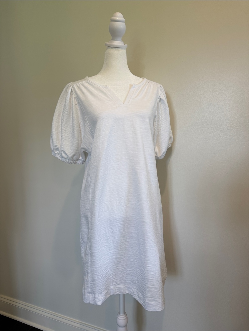Sonoma White Puff Sleeve Shift Dress
